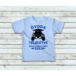 Óvoda Teljesítve gamer póló fiúknak