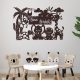 Állatkerti vadon élő állatok falmatrica