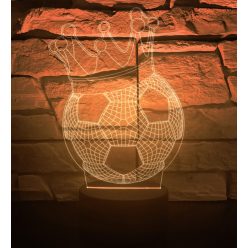 Koronás Focilabda 3D hatású led lámpa