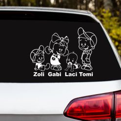 Nagyfiú, Lány, Kisfiú, Baba fiú autósmatrica