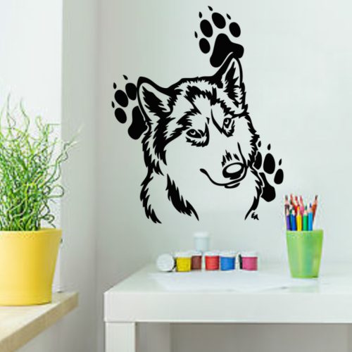 Husky fej tappancsokkal falmatrica