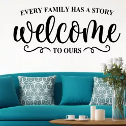   Every family has a story – Welcome to ours angol nyelvű falmatrica