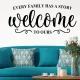 Every family has a story – Welcome to ours angol nyelvű falmatrica