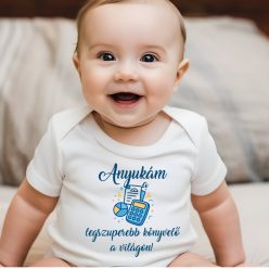   Anyukám Szuper könyvelő baba body – személyre szabott felirattal