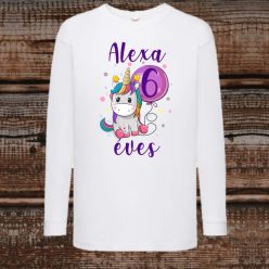 Unicornisos hosszú ujjú gyerek póló