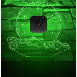 Versenyautós 3D hatású órás Led lámpa