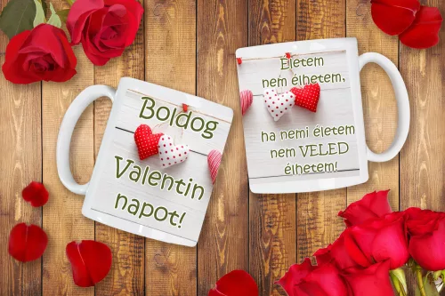 Életem nem élhetem... Valentin napi bögre