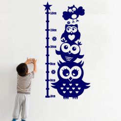 Baglyos testmagasságmérő falmatrica