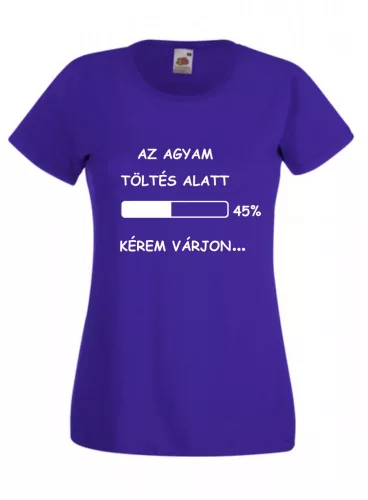 Az agyam feltöltés alatt, kérem várjon női póló