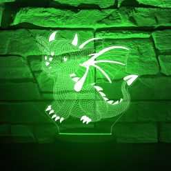 Sárkányos 7 színű 3D LED lámpa