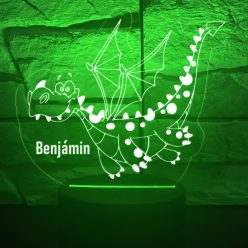 Sárkányos 7 színű 3D LED lámpa