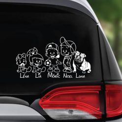   Babalány, Kislány, Fiú, Nagyfiú, Angolbulldog autósmatrica