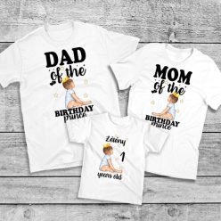   Személyre szabható családi póló szett Birthday Prince kisfiú-Baba pólóval