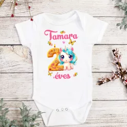 Unicornisos 2 éves lettem baba body