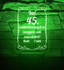 Születésnapra 7 színű 3D LED lámpa névvel