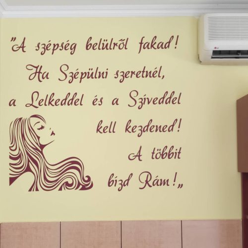 A szépség belülről fakad – Inspiráló falmatrica otthonra (2. változat)