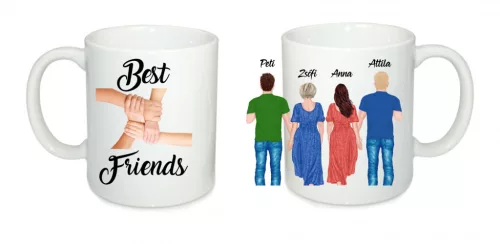 Best Friends Párokkal egyedi bögre