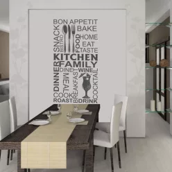   Kitchen falmatrica – Angol feliratokkal díszített konyhai dekoráció (2.változat)