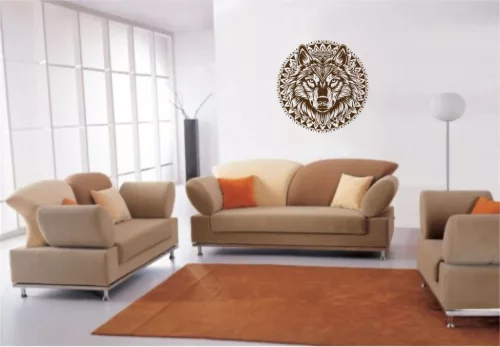 Farkas fej mandala falmatrica