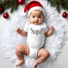 My first christmas rövid ujjú baba body