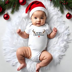 My first christmas rövid ujjú baba body