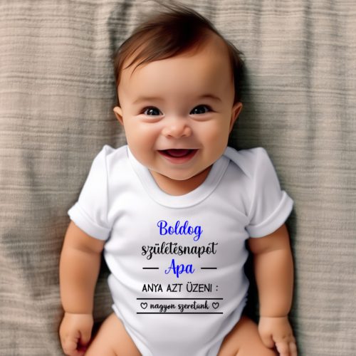 Anya Azt Üzeni: Nagyon Szeretünk!– Szülinapi Köszöntő Baba Body Apának