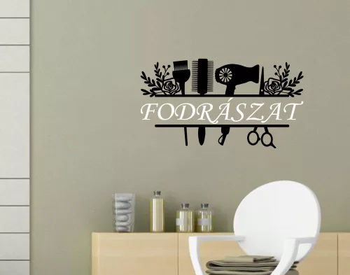 Fodrászat falmatrica (két színből) 