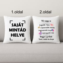   Kétoldalas párna Anyának – saját fotóval és személyre szabott felirattal