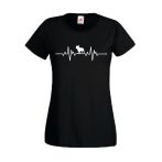 Francia bulldog EKG női póló