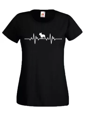 Francia bulldog EKG női póló