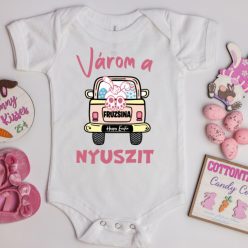 Várom a nyuszit húsvéti baba body (Lányos)
