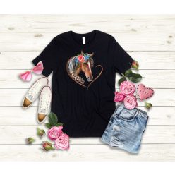 2. Lovas szíves névvel női póló 