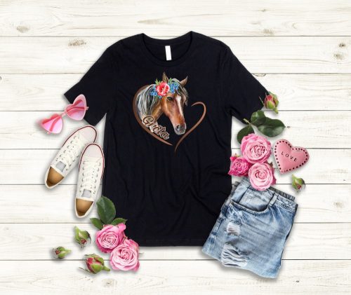 Lovas szíves névvel női póló 