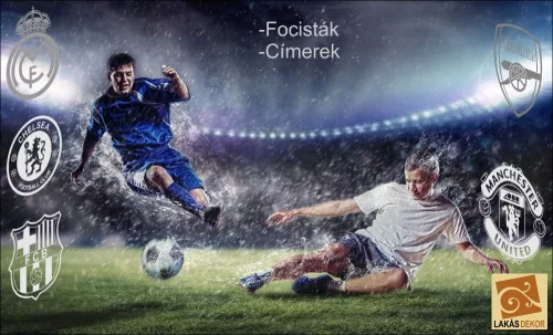 Címerek, focisták falmatrica