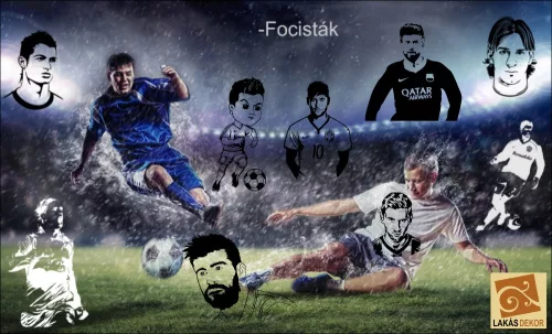 Címerek, focisták falmatrica