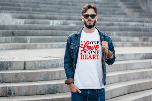 One Love One Heart férfi póló