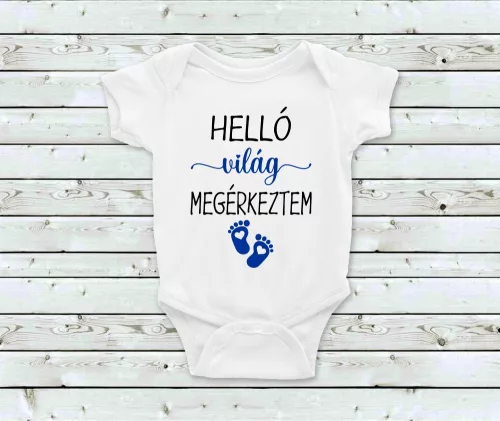 Babaköszöntő Baba Body – "Helló Világ Megérkeztem"