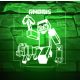 3D Gamer LED Lámpa – Minecraft stílusú éjjeli fény névvel