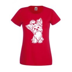 Lány Yorkshire terrier női póló