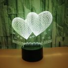 Valentin Napi Szív 7 színű 3D LED lámpa