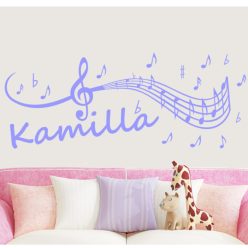 Lányos szoba hangjegyes 2 falmatrica