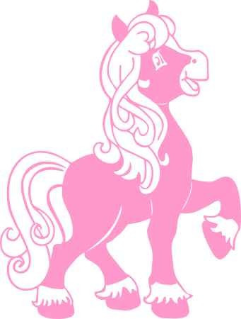 Póni gyerekszoba falmatrica