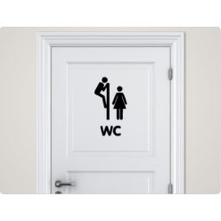 Wc dekoráció 2 ajtó matrica