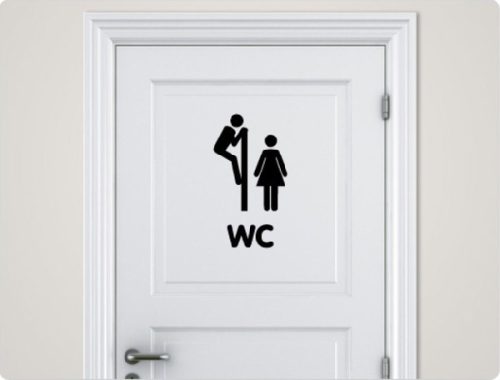 Wc dekoráció 2 ajtó matrica