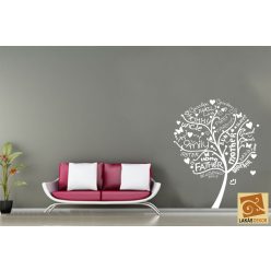 Családfa nevekből falmatrica