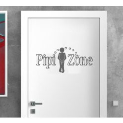Wc dekoráció, Pipi zone ajtó matrica