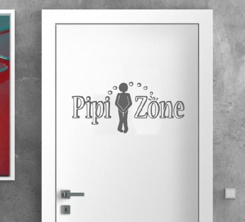 Wc dekoráció, Pipi zone ajtó matrica