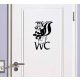 Wc dekoráció 4, borz ajtó matrica
