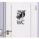 Wc dekoráció 4, borz ajtó matrica