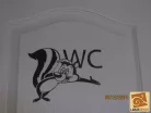 Wc dekoráció 5, borz ajtó matrica